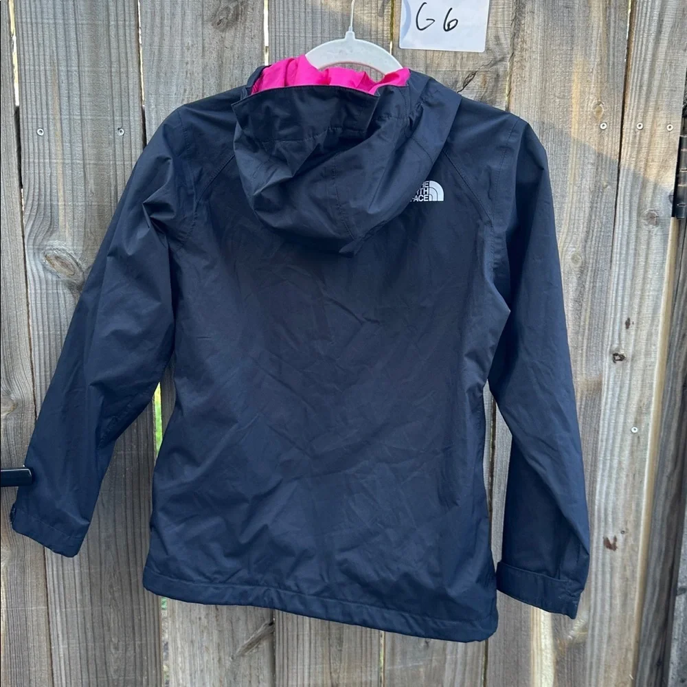 The North Face Black and Dark Gray Hooded lightweight Jacket sz med 10/12